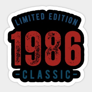 Limited Edition Classic 1986 Sticker